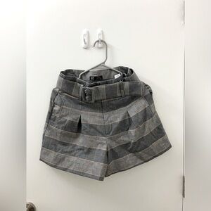 Zara gray plaid shorts NWOT